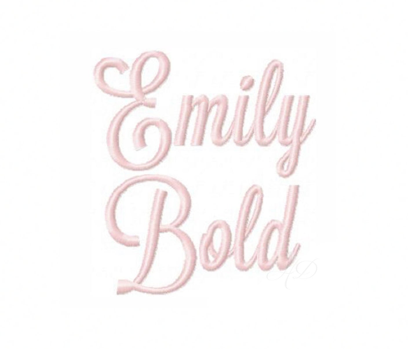 3" Inch Emily Bold Embroidery Font Satin Stitch Interlocking Monogram 4x4 5x7 6x10 BX instant download PES