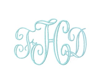 1.5" and 2.5" Vintage Lace Font Monogram PES BX 4x4 hoop Instant Embroidery Machine Font Download Herrington Design
