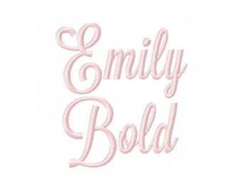 2 Inch Bold Embroidery Font Emily Satin Stitch Interlocking BX Instant download 4x4 5x7 6x10 BX instant script monogram All formats PES 4x4