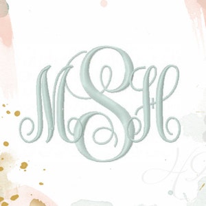 Embroidery Design 2&quot; inch and 3&quot; inch Classic Monogram Font Embroidery Font Vine Monogram Font 4x4 hoop Instant download  BX PES