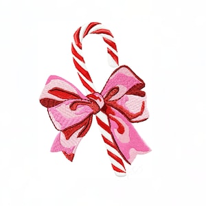 Máquina de bordar Candy Cane Bow Download instantâneo 4x4 5x7 6x10 PES BX Herrington Design