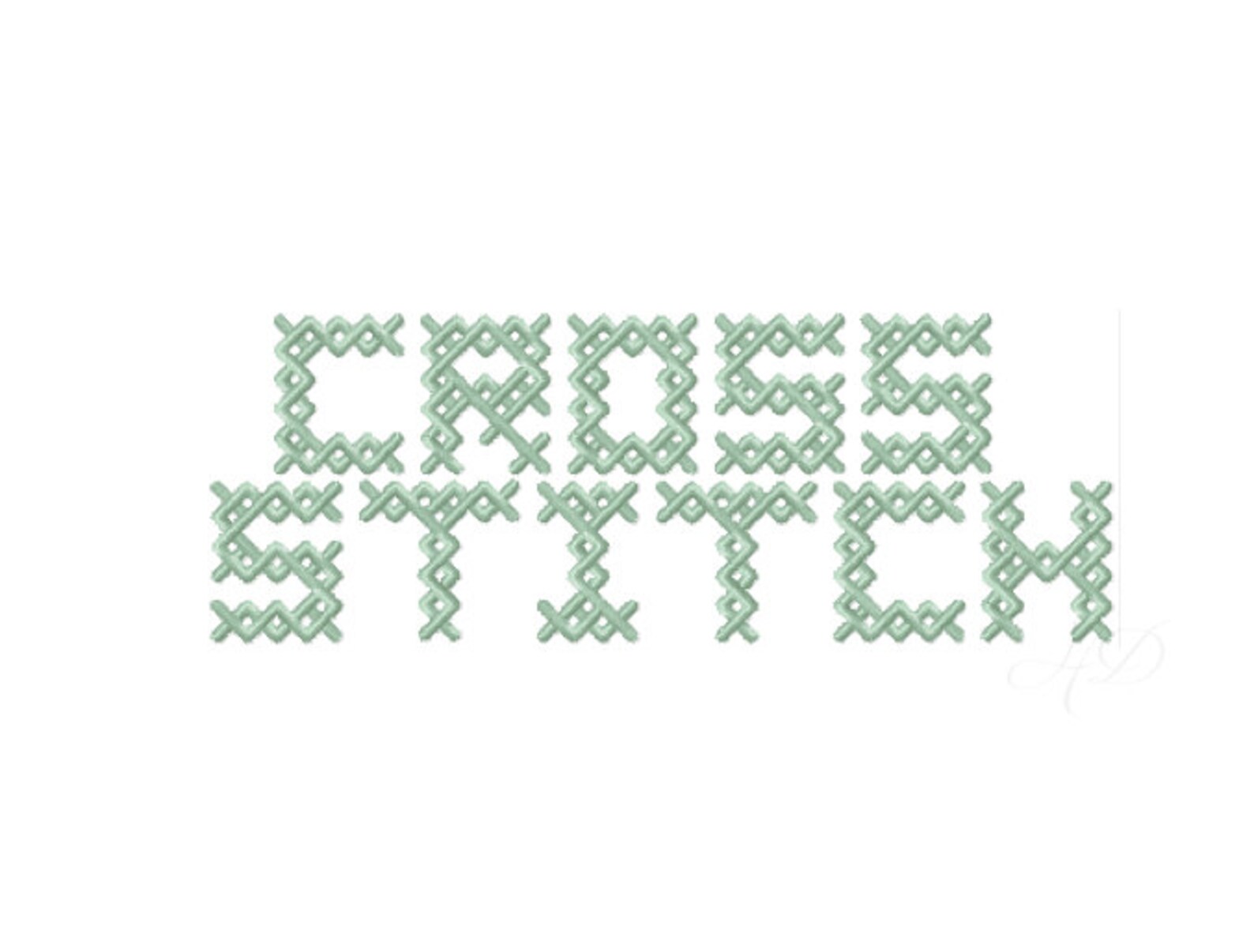 1 Inch Cross Stitch Embroidery Font Machine Embroidery Etsy