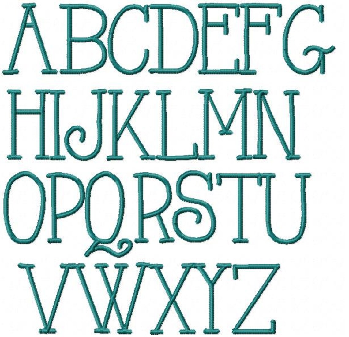 2 Inch Handwriting Embroidery Font File Machine - Etsy