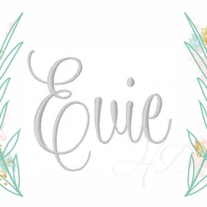 1&quot; inch Embroidery Font Satin Stitch Monogram Evie Formal Font BX 4x4 5x7 6x10 BX instant download PES All Formats