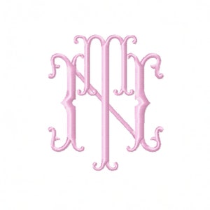2.5&quot; Satin Stitch Sutton Monogram Fishtail Font Fish Tail Embroidery Sale 4x4 5x7 Hoop Instant Download PES