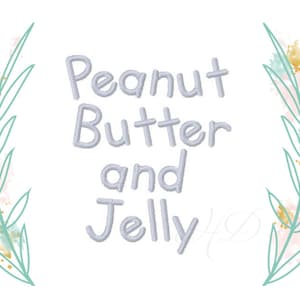2 » pouces Enfants Écriture Broderie Font Satin Stitch Monogram Peanut Butter Font Embroidery Font KG Primary Whimsy BX téléchargement instantané