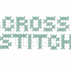 2" inch Cross Stitch Machine Embroidery Monogram Instant Download  BX instant download Herrington Design Stocking Font Holiday Christmas PES