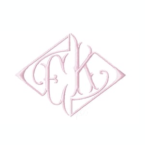 1&quot; inch Diamond Nouveau Embroidery Font Monogram Satin Formal BX PES instant download Herrington Design