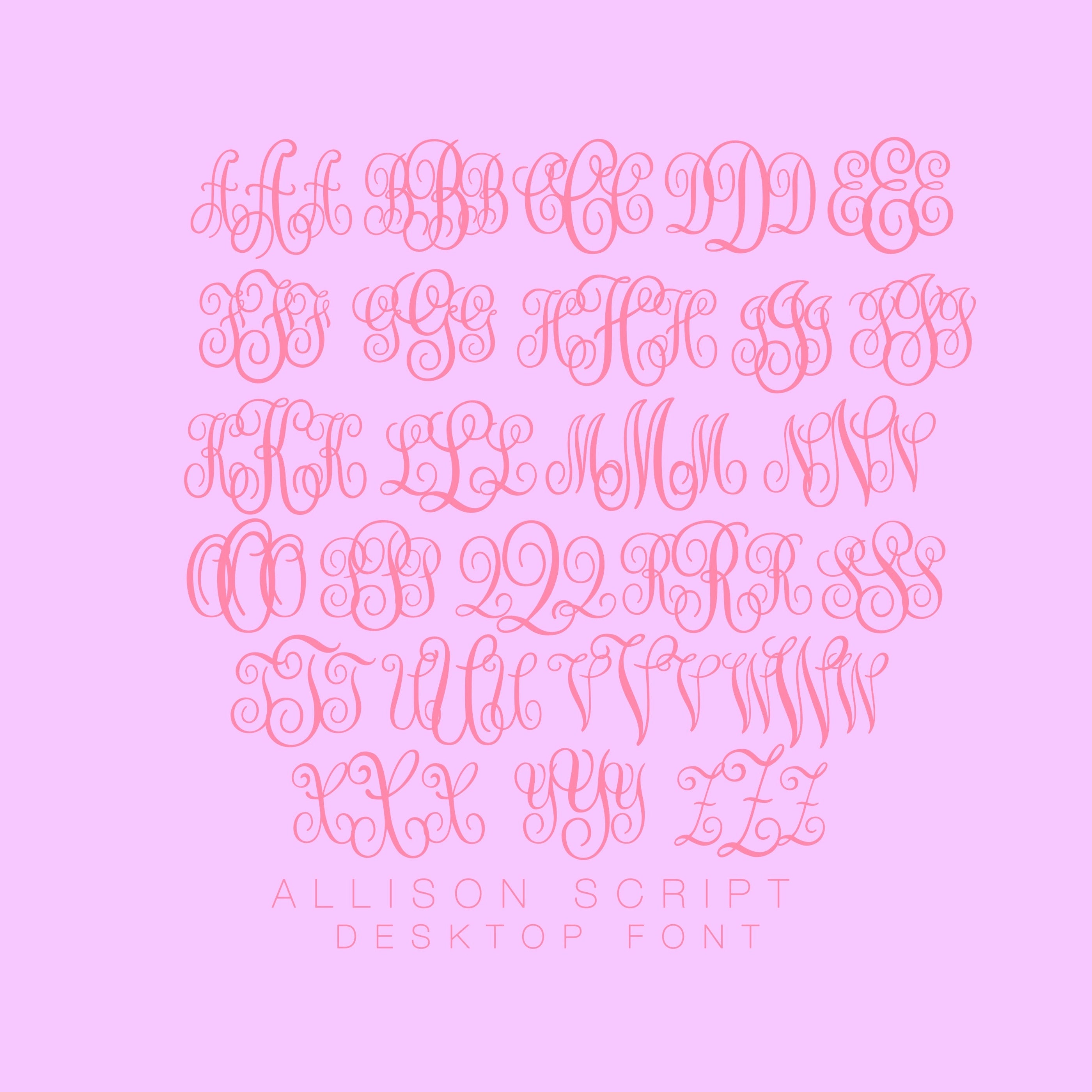 Interlocking Script Monogram Font Photos Free Interlocking Monogram