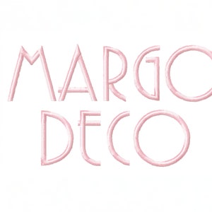 2 » pouce Margo Art Déco vintage Broderie Font Machine Téléchargement instantané BX PES 4x4