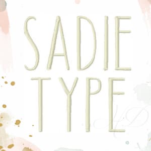 Half .5&quot; inch Handwriting Embroidery Font Sadie BX instant download 4x4 5x7 6x10