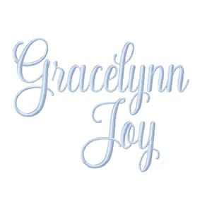 1.5" Inch Gracelynn Modern Script Monogram Curl Calligraphy Interlocking Embroidery Font Instant Download Initials PES BX Herrington Design