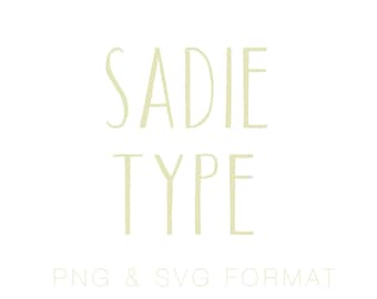 Sadie SVG PNG Vektor Monogramm Schriftart für Schneidemaschine Herrington Design Sofort Download