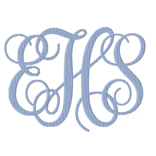 Libby Fill 4" inch and 5" inch Classic Embroidery Vine Monogram Font 5x7 6x10 hoop Instant download BX PES Herrington Design Large