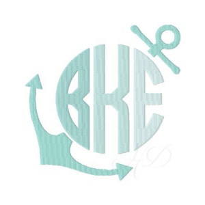 Slanted Split Anchor Diagonal Monogram Machine Embroidery Instant Download  Monogram BX Instant download 4x4 5x7 6x10