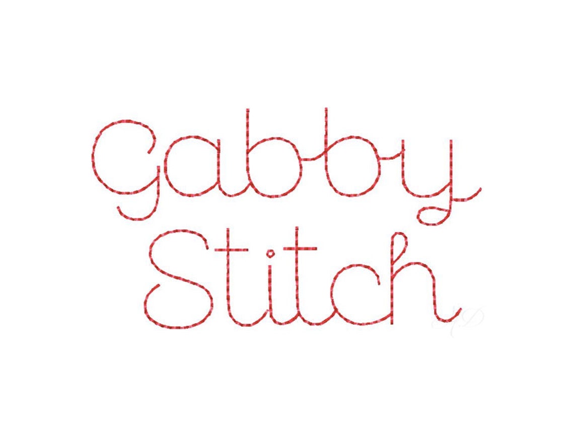 1.5 Gabby Handstitch Script Machine Embroidery Font Hand | Etsy