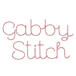 1.5" Gabby Handstitch Script Machine Embroidery Font Hand Stitch Monogram Instant Download  BX PES