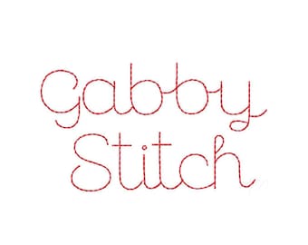 1" Gabby Handstitch Script Machine Embroidery Font Hand Stitch Monogram Instant Download  BX PES