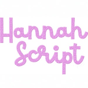 1.5" inch Hannah Script Fill  Modern Type Embroidery Font Herrington Design BX instant download PES BX All Formats Herrington Design