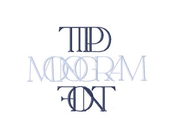 1.5" Tortured Poet Monogram Embroidery Font Herrington Design Instant Download Camp Summer