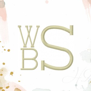 1.4&quot; and .7&quot; 1&quot; inch Embroidery FontType Serif Embroidery Font File Machine Embroidery BX Instant Download William 4x4 5x7