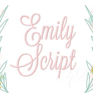 6 sizes Embroidery Font Package Emily 1", 2", 3", 4", 5", 6" Inch Satin Stitch Vine Monogram Sale Embroidery Font BX Instant download PES