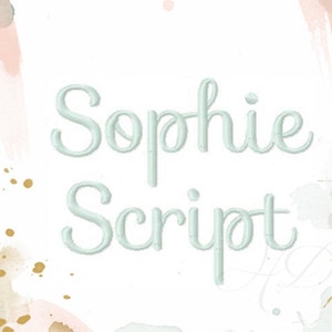 3&quot; inch Embroidery Font Formal Script Embroidery Font Machine Embroidery File Instant Download Sophie  BX instant download