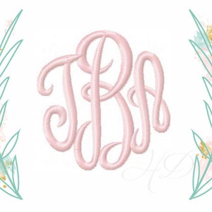 5 sizes 1&quot;, 2&quot;, 3&quot;, 4&quot;, and 5&quot; inch Empress Emprire Mastercircle Monogram Font BX Instant Download 4x4 5x7 6x10 BX PES Herrington Design