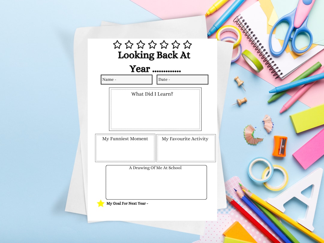 End of School Year Memories Printable Worksheet - Etsy Canada