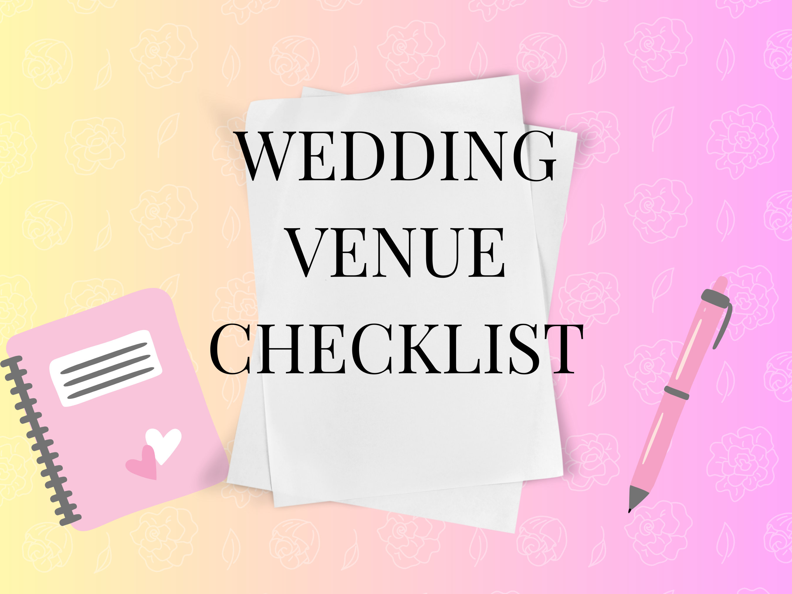 Printable Wedding Venue Checklist Etsy