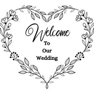 Welcome to Our Wedding Sign Printable - Etsy