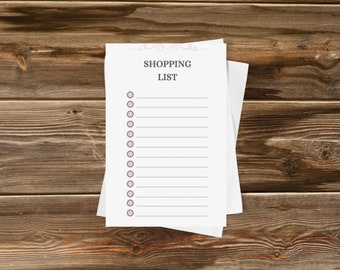 Printable Shopping Grocery List