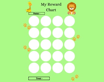 Reward Chart for Kids Behaviour Tracker Reward Chart Printable Reward ...