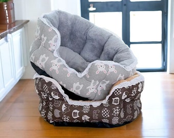 Cosy Cat Dog Sofa Bed | Soft Pet Cushion | Pet Kennel Bed | Pet Bed Lace | Warm Pet House | Cozy Warm Bed for Small Pet | Gift for Furbabies