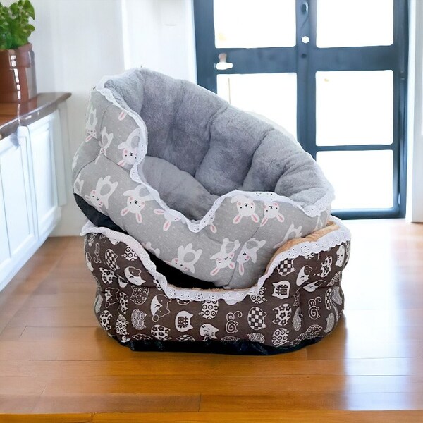 Cosy Cat Dog Sofa Bed | Soft Pet Cushion | Pet Kennel Bed | Pet Bed Lace | Warm Pet House | Cozy Warm Bed for Small Pet | Gift for Furbabies