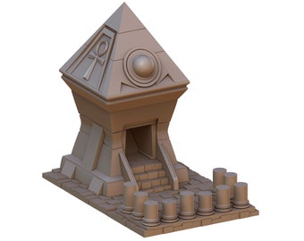 Tour de dés pyramide | Miniature fantastique | 21 cm de haut | Dés jusqu'à 27 mm | Créateur : Crabe Miniatures | D&D | Marteau de guerre