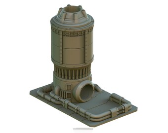 Silo nucléaire Dice Tower | Miniature de science-fiction | 21 cm de haut | Dés jusqu'à 27 mm | Créateur : Crabe Miniatures | D&D | Marteau de guerre