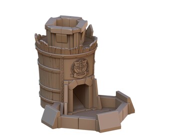 Tavern Dice Tower / Miniaturas de fantasía / 18 cm de alto / hasta 27 mm de dados / Diseñador: Crab Miniatures / D&D / Warhammer