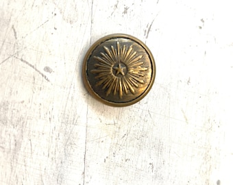 Vintage Metal Star Burst Domed Button Self-shank.