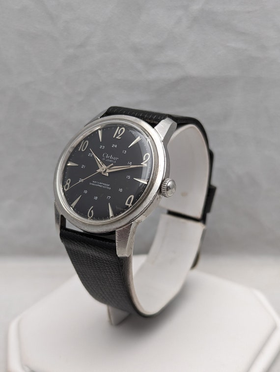 1960s Clebar 24 Hour Black Dial Watch - image 2
