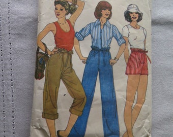Vintage 70s Butterick 5902 Misses Pants and Shorts Sewing Pattern Size Small Medium Large