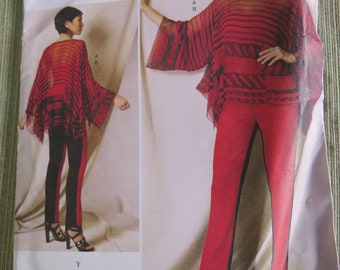 ZANDRA RHODES Vogue V1491 Sewing Pattern Misses Tunic and Pants size XS S M Uncut