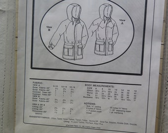Vintage GREEN PEPPER 121 and 122 Womens Oregon Jacket Sewing Pattern All sizes UNCUT