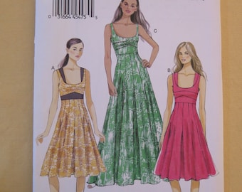Vogue V9001 Misses Fit N Flare Sleeveless Dress Gown size 6 8 10 12 14 UNCUT FF