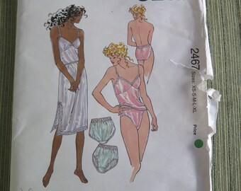 Kwik Sew 2467 Misses Panties Camisole and Slips Sewing Pattern size XS S M L XL