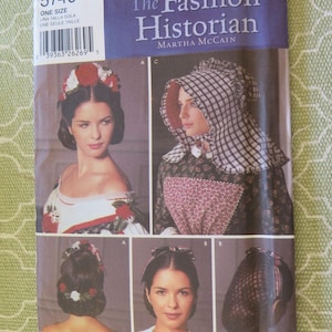 Simplicity 5741 Millinery Hat Sewing Pattern Snood Floral Headpiece Bonnet One Size UNCUT