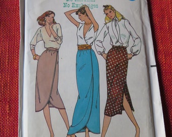 vintage Butterick 6788 Rapide et facile Manque Ensemble de jupes Couture Motif taille 10 ff non coupé