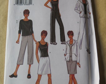 Butterick 3467 Womens Athleisure Loose Fit Jacket Top Pants Skirt Size 12 14 16 UNCUT FF