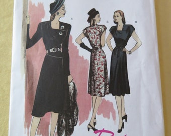 Butterick B5281 Retro 1946 Misses Dress and Belt Sewing Pattern sizes 6 8 10 12 UNCUT FF