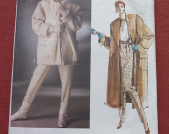 Vintage VOGUE Paris Original 1637 Christian DIOR Misses Coat and Pants Sewing Pattern size 10 UNCUT